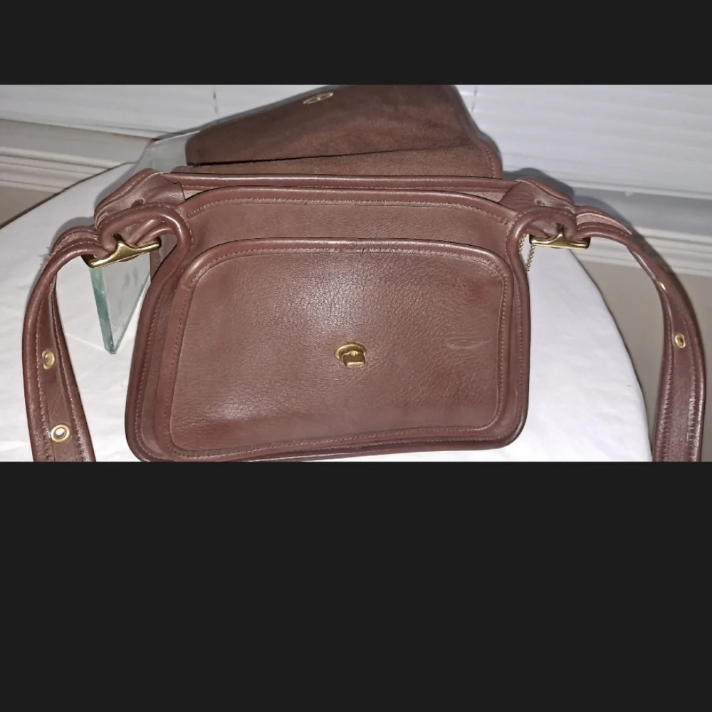 Coach Rambler Brown Leather Shoulder Handbag 9061 - Picture 6 of 8